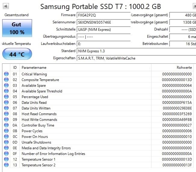 Samsung Harddisks: Samsung T7 Portable SSD 1TB – Neu (gemäss Beschreibung) aus Zürich von Retro_Legends 1