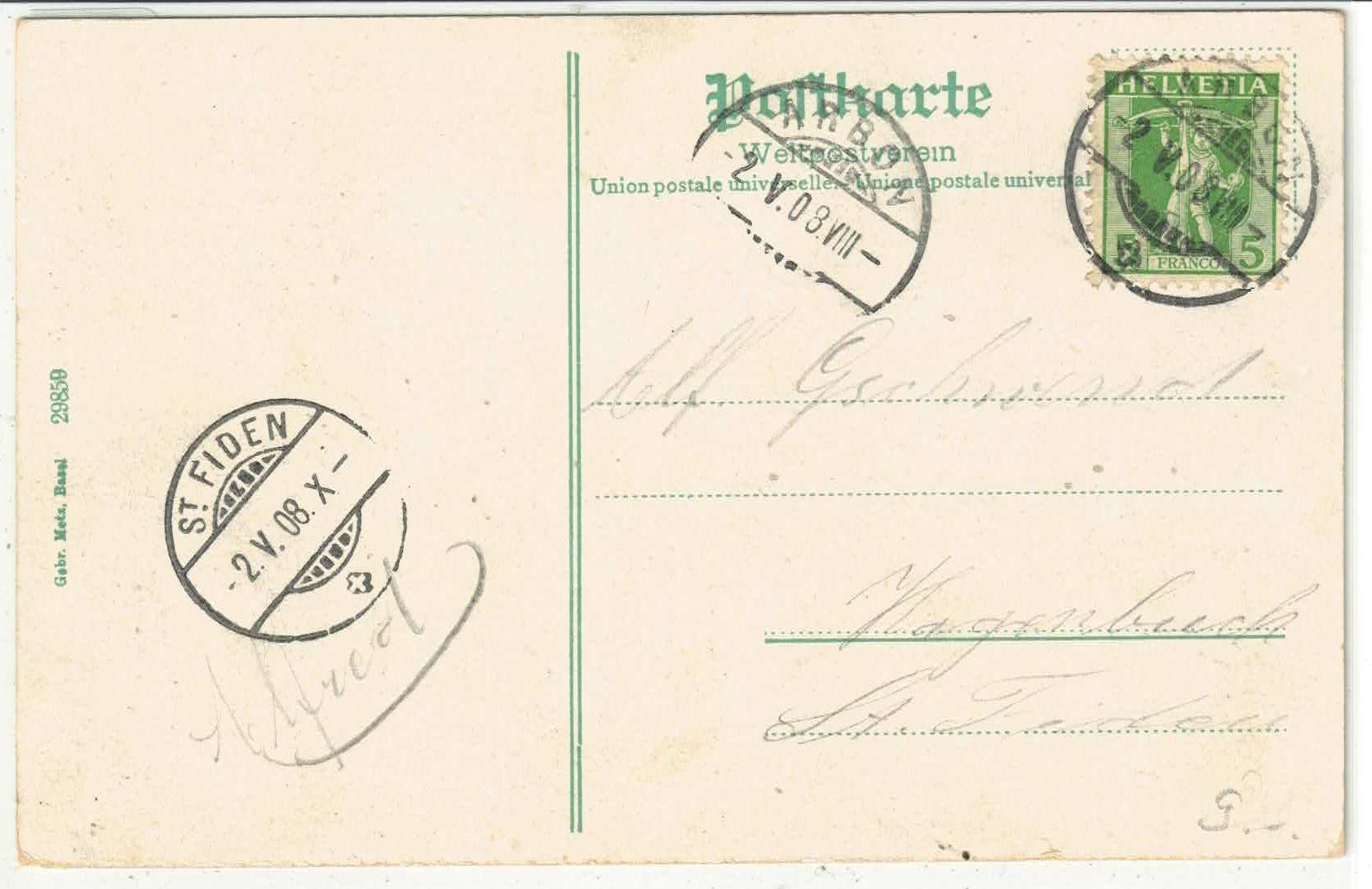Ansichtskarten: Arbon - Stadtpartie  - Litho – Gebraucht aus Ettingen von Kartenplanet 1