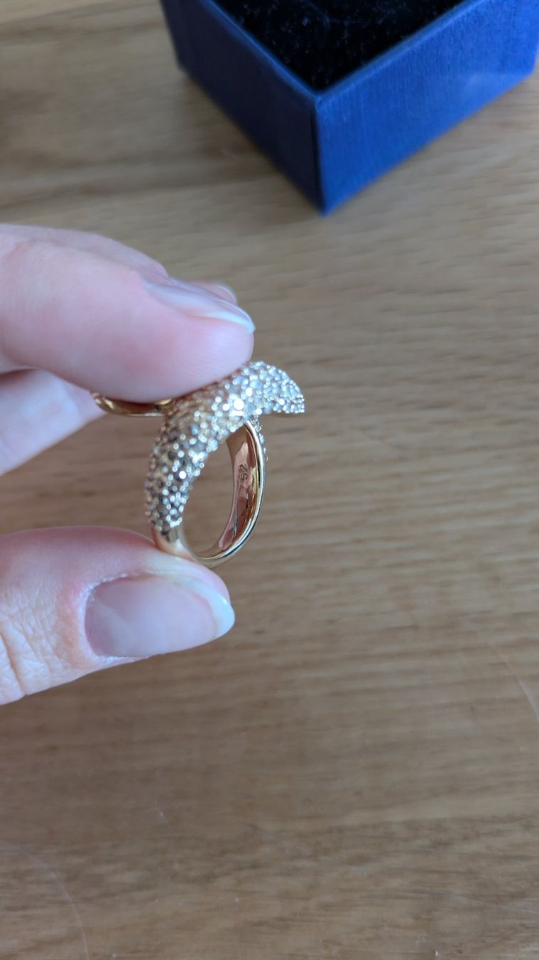 Swarovski Anelli: Swarovski Ring Fuchs, goldfarben, Gr. 52 – Usato da Dübendorf venduto da Lau_89gs 3