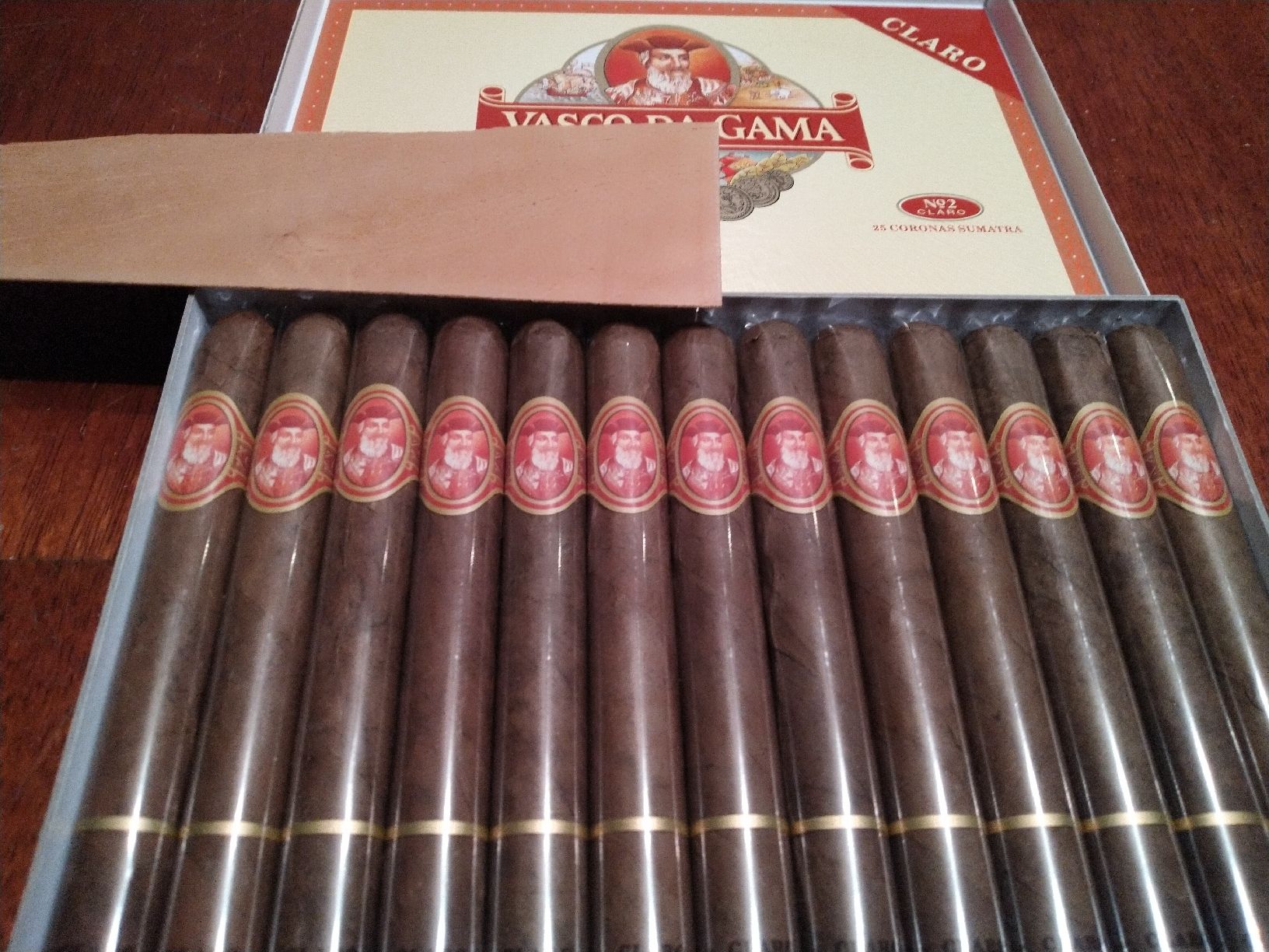 Sigari: 25 Vasco da Gama Sumatra Coronas Zigarren No2 Claro – Nuovo e nell'imballaggio originale da Weggis venduto da cherry2000