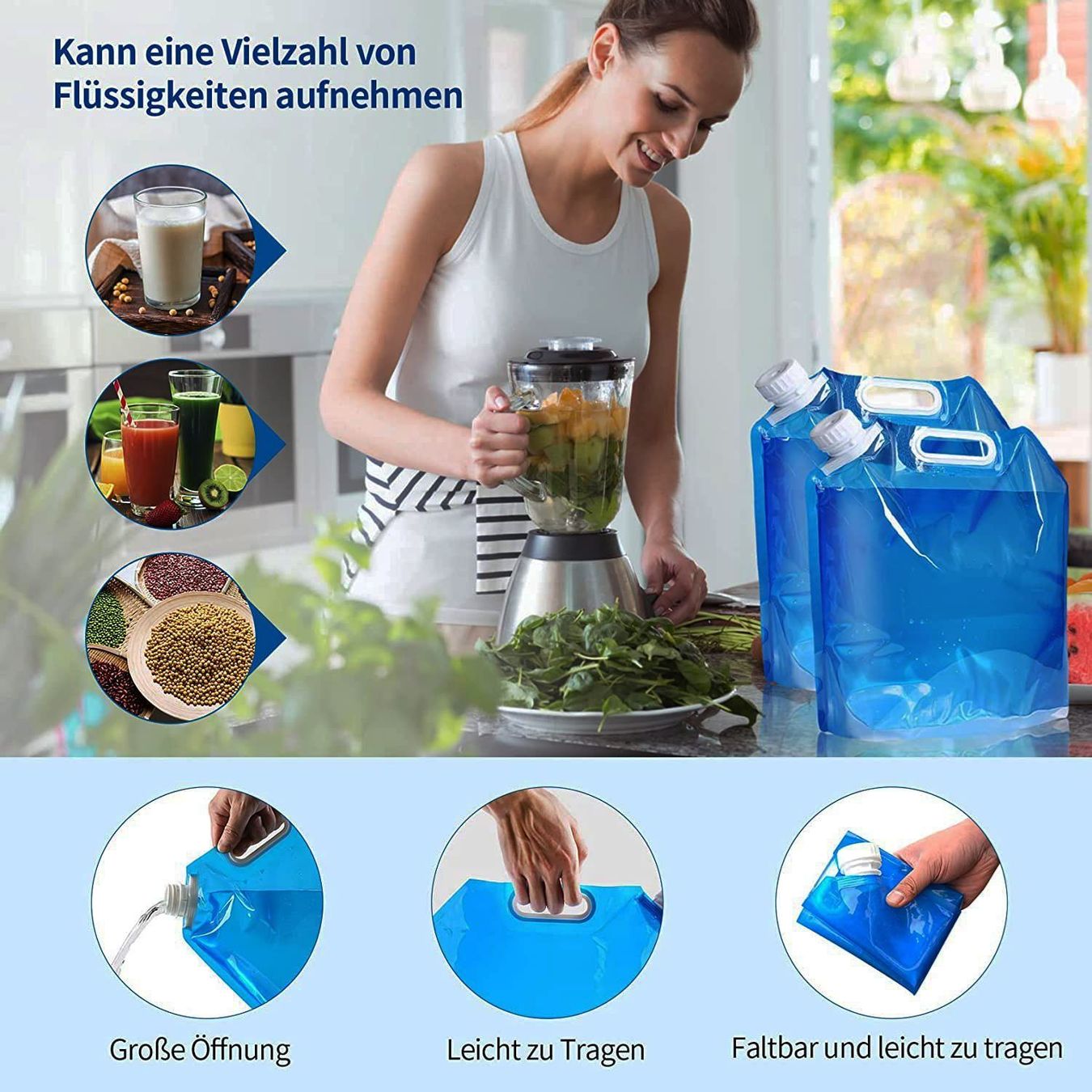 Altro per la casa: 10L Faltbarer Wasserbehälter Tragbar – Nuovo (secondo la descrizione) da Thun venduto da coverall 3