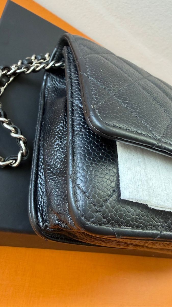 Chanel Borse da donna: Chanel Classic Timeless Wallet on Chain Black Caviar – Usato da Münchenstein venduto da watchpatrol 8