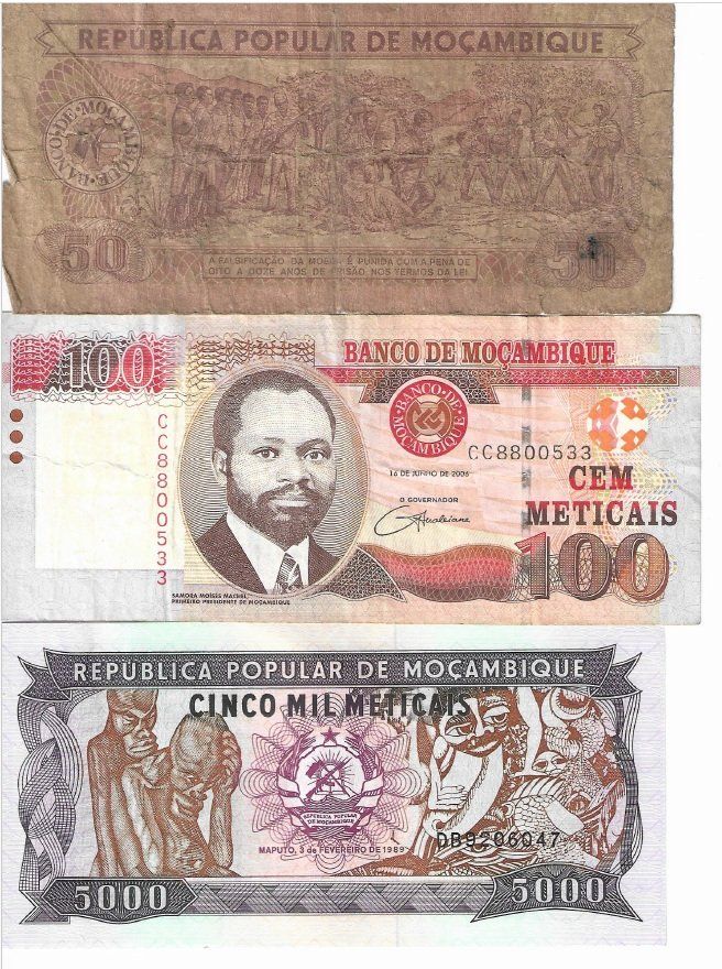 Banknoten: 95'150 mosambikanische Metical – Gebraucht aus Zürich von ZuercherBrockenhaus 2