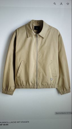Baumwolljacke mit Kragen, Beige