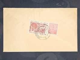 CL25 Enveloppe + Timbre Inde 1950