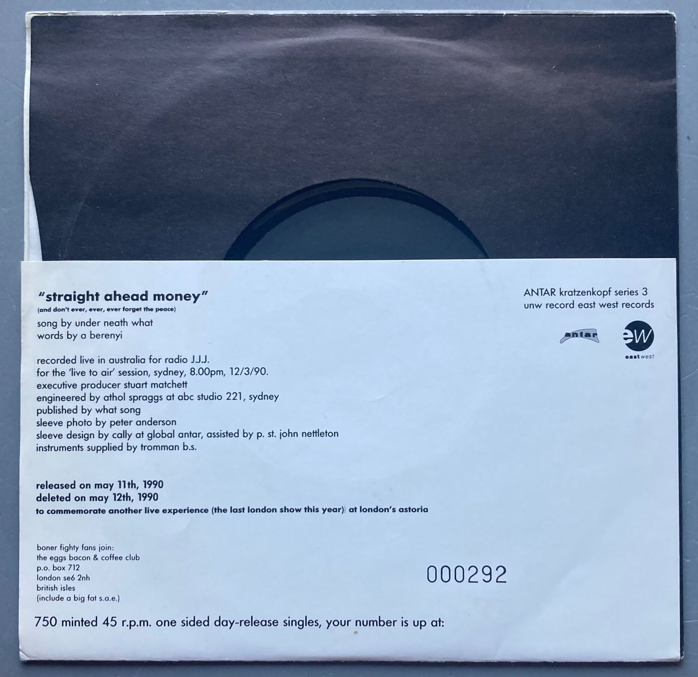 Schallplatten: UNDER NEATH WHAT - DOWN UNDER STRAIGHT AHEAD – Gebraucht aus Poliez-Pittet von Newtown-Records 1