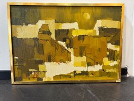 Antediluvien par Hans Eckert - Huile sur toile 45x65 cm