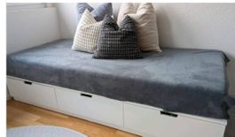Ikea Nordli Bett  90x200, inkl. Matratze inkl. Topper