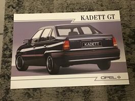 Opel Kadett GT Prospektblatt Januar 1987 selten