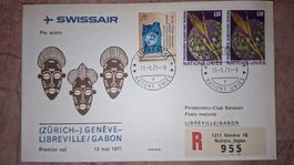 Swissair Geneve - Libreville Gabon 13.05.1971