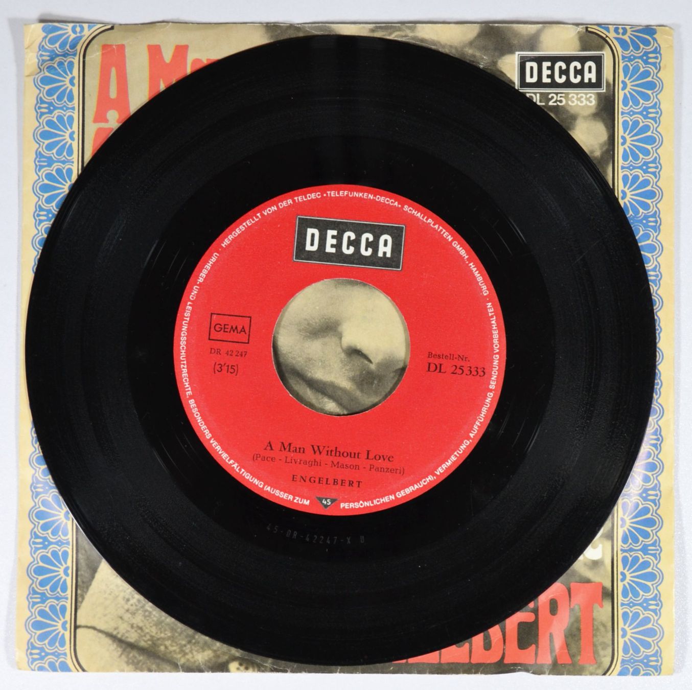 Schallplatten: Single: ENGELBERT - A Man Without Love – Gebraucht aus Frenkendorf von Yard-Sale-2000 1