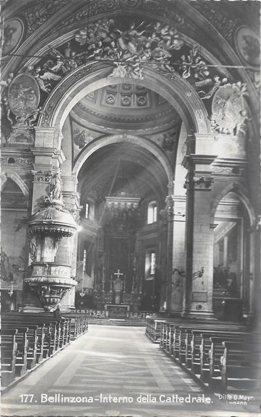 Cartes postales: Bellinzona interno della Cattedrale – D'occasion à Olten par clotaldi