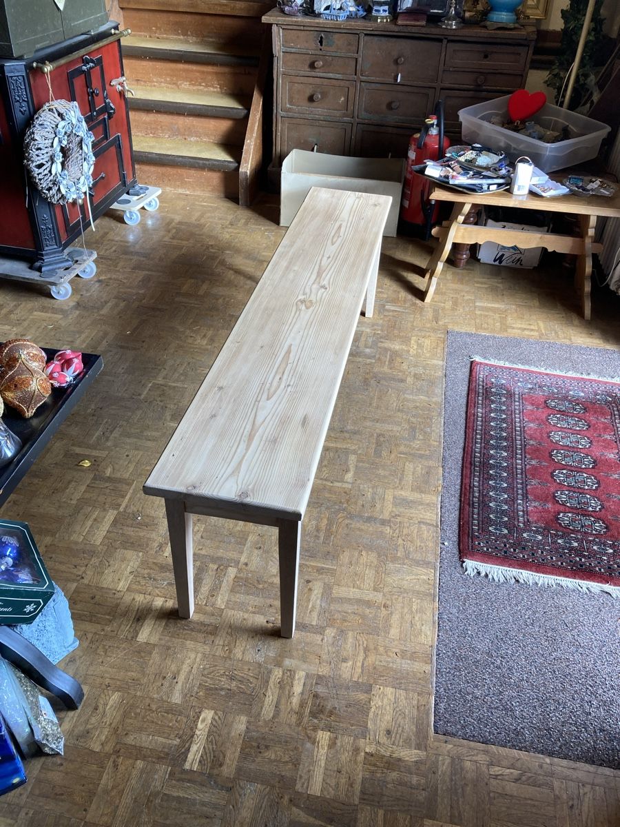 Panchine: Tannenholz Bank mit Eichen Beine – Usato da Hagenbuch ZH venduto da bromaer 2