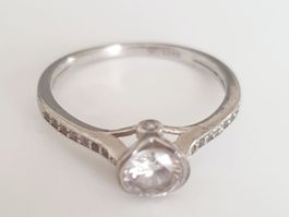 Silber Ring 925 mit schmucksteine Steinen, Grösse 17,2mm  💍