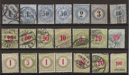 TAX99 - Lot de timbres taxe type chiffre