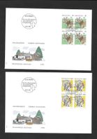 2 FDC 789 + 795 Teilserie Viererblöcke ET Bern 24.1.1992