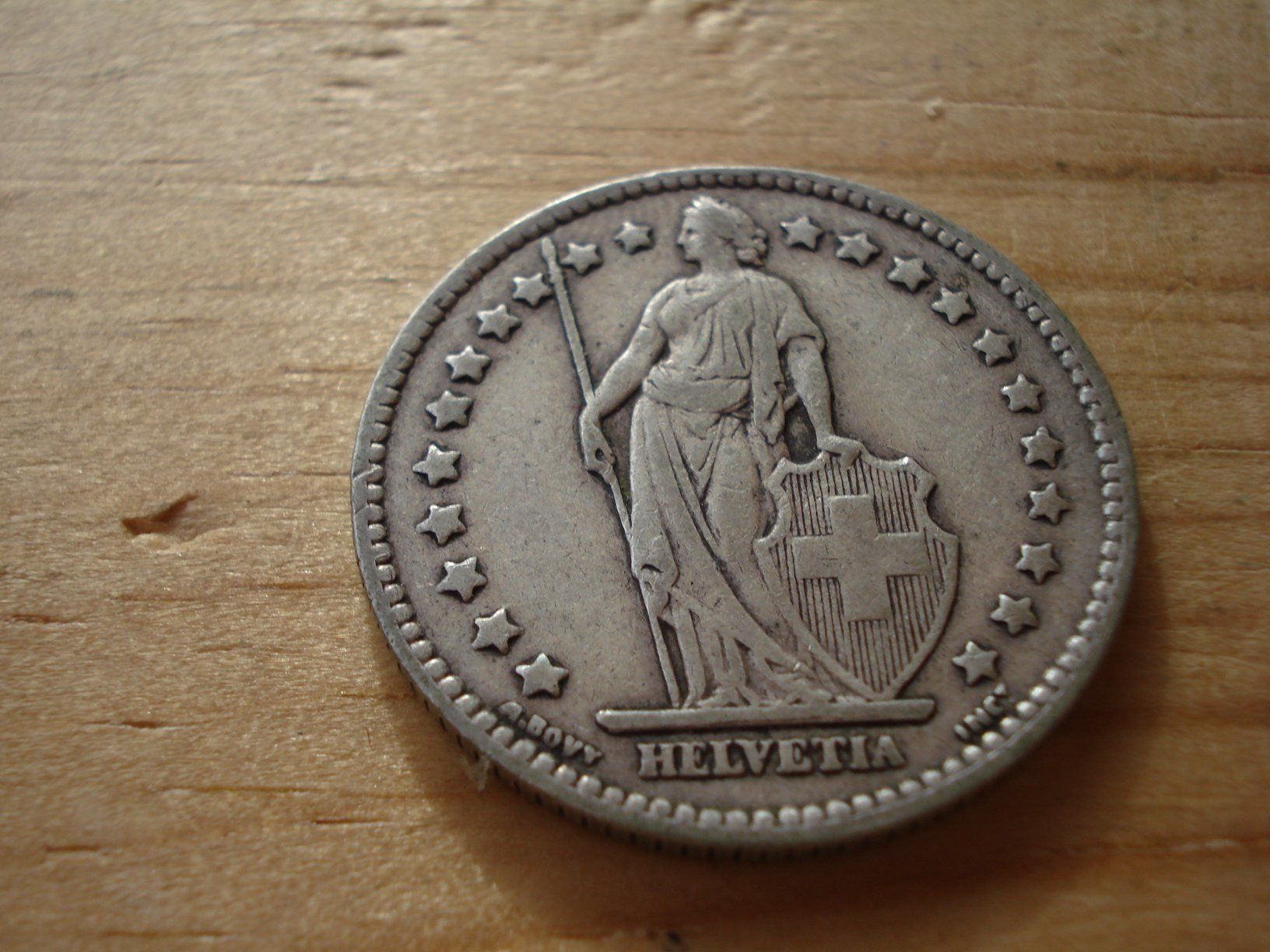 Alle Münzen: (D2) 1 Franken 1916 – Gebraucht aus Erlach von Net-Coins 1