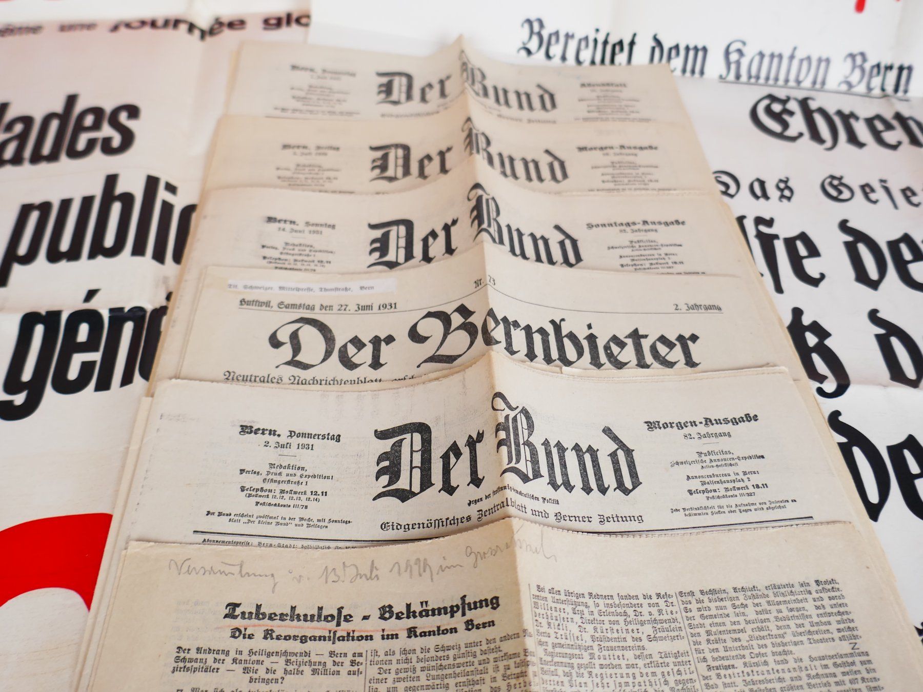Poster & Bilder: alte Zeitungsartikel & Poster – Gebraucht aus Urtenen-Schönbühl von Restwert_Schoenbuehl 3