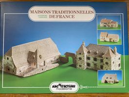 Maquette Bastelbogen Maisons traditionnelles de France 1:160