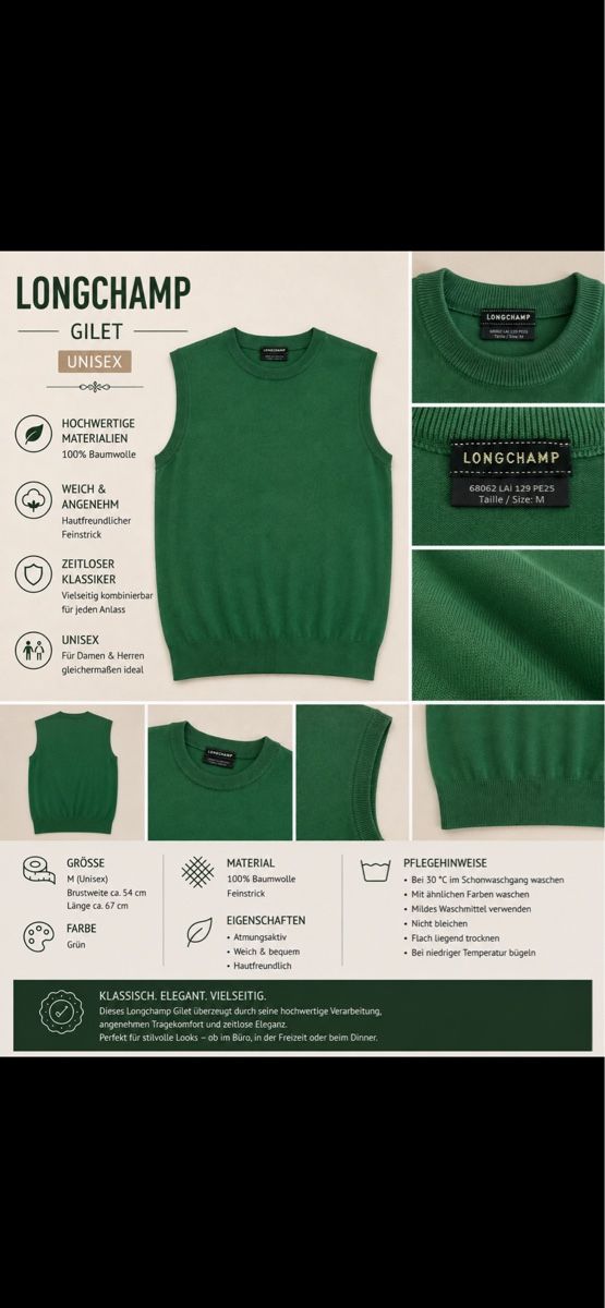 Gilet & Giacche: UNISEX GILET LONGCHAMP – Nuovo (secondo la descrizione) da Küsnacht ZH venduto da lau_8qc2