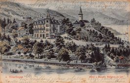 Hilterfingen, Hôtel u. Pension Bellevue au Lac gelaufen 1905