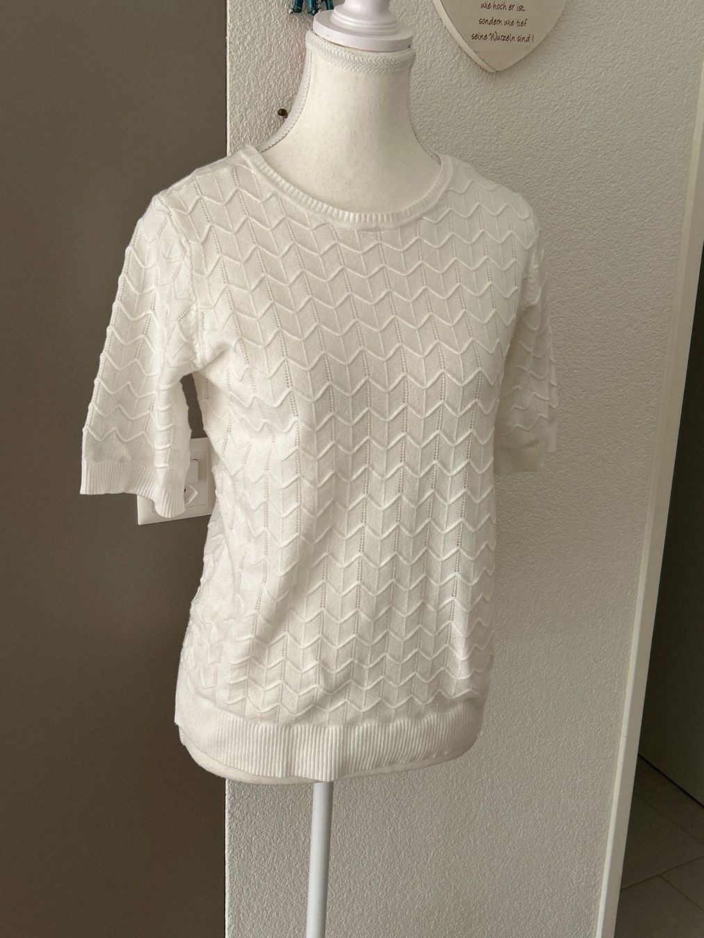 Maglioni & Felpe: Damen Kurzarm Pullover ecru Strukturmuster Gr. M – Nuovo (secondo la descrizione) da Brunnen venduto da Nala2929 1