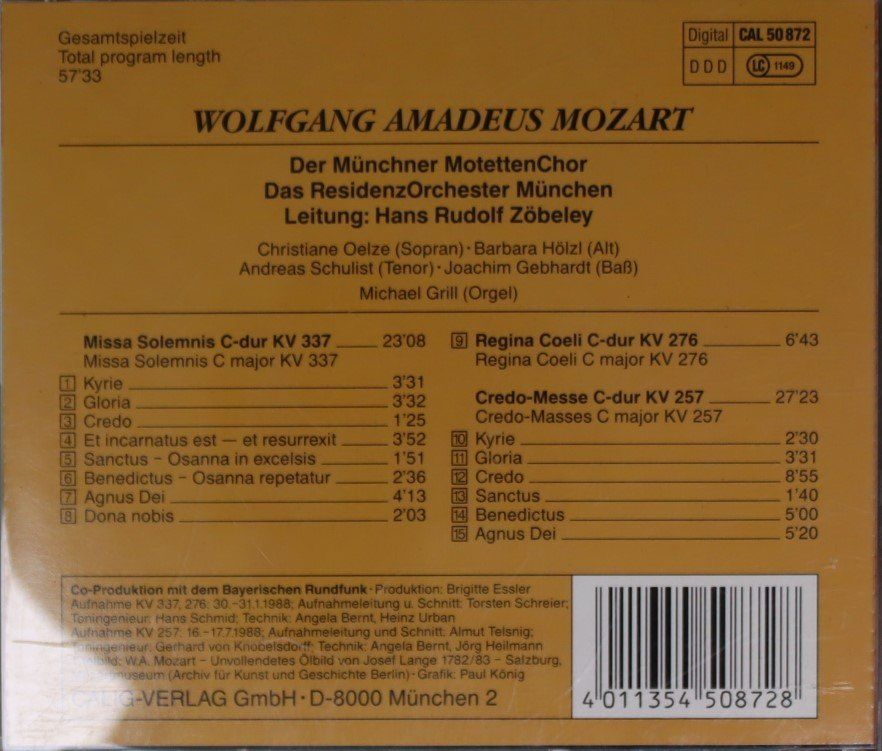 CD: Wolfgang Amadeus Mozart – Usato da Luzern venduto da CONTENTI 2