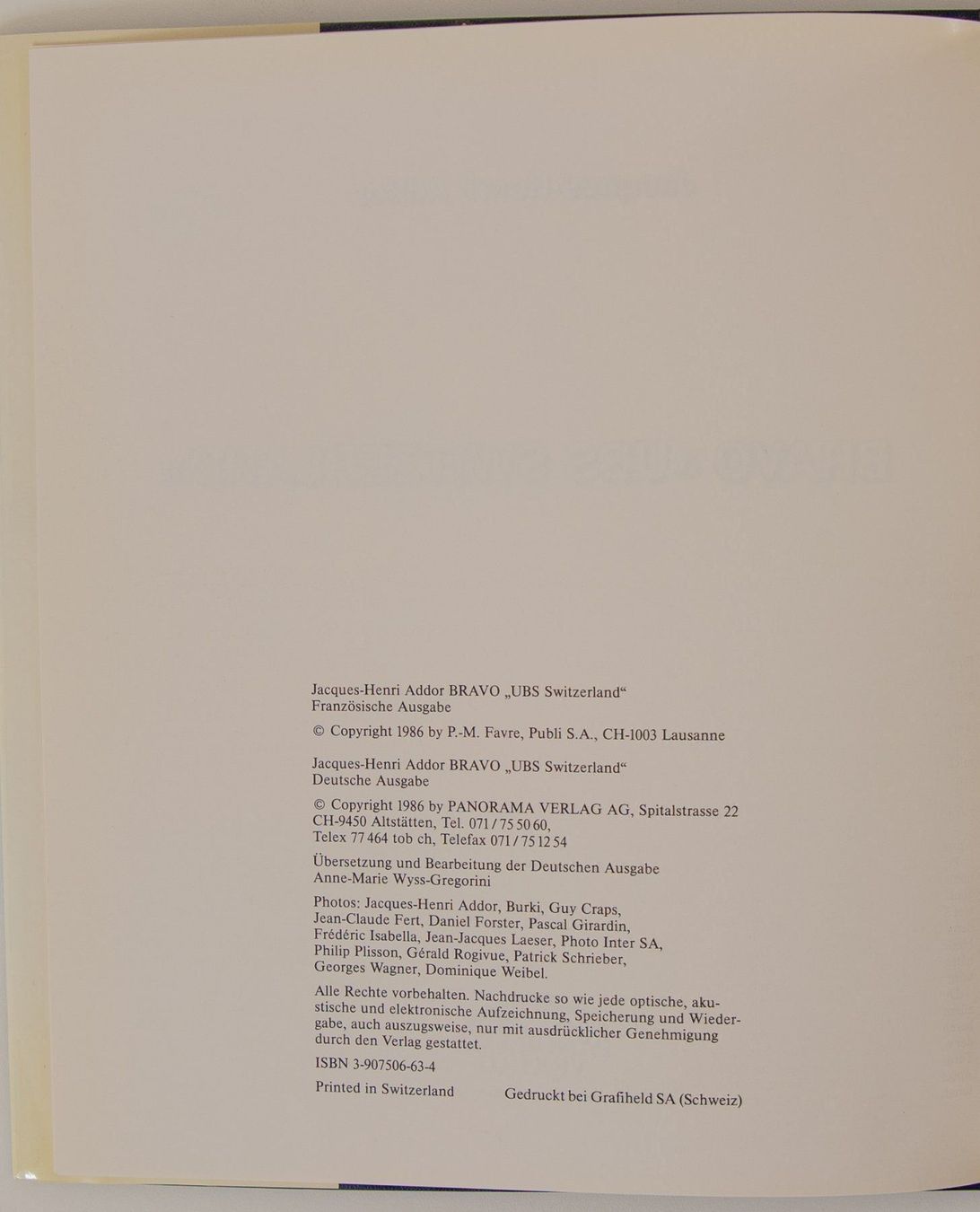 Libri: Bravo "UBS Switzerland" – Usato da St. Pantaleon venduto da pantaleon62 2