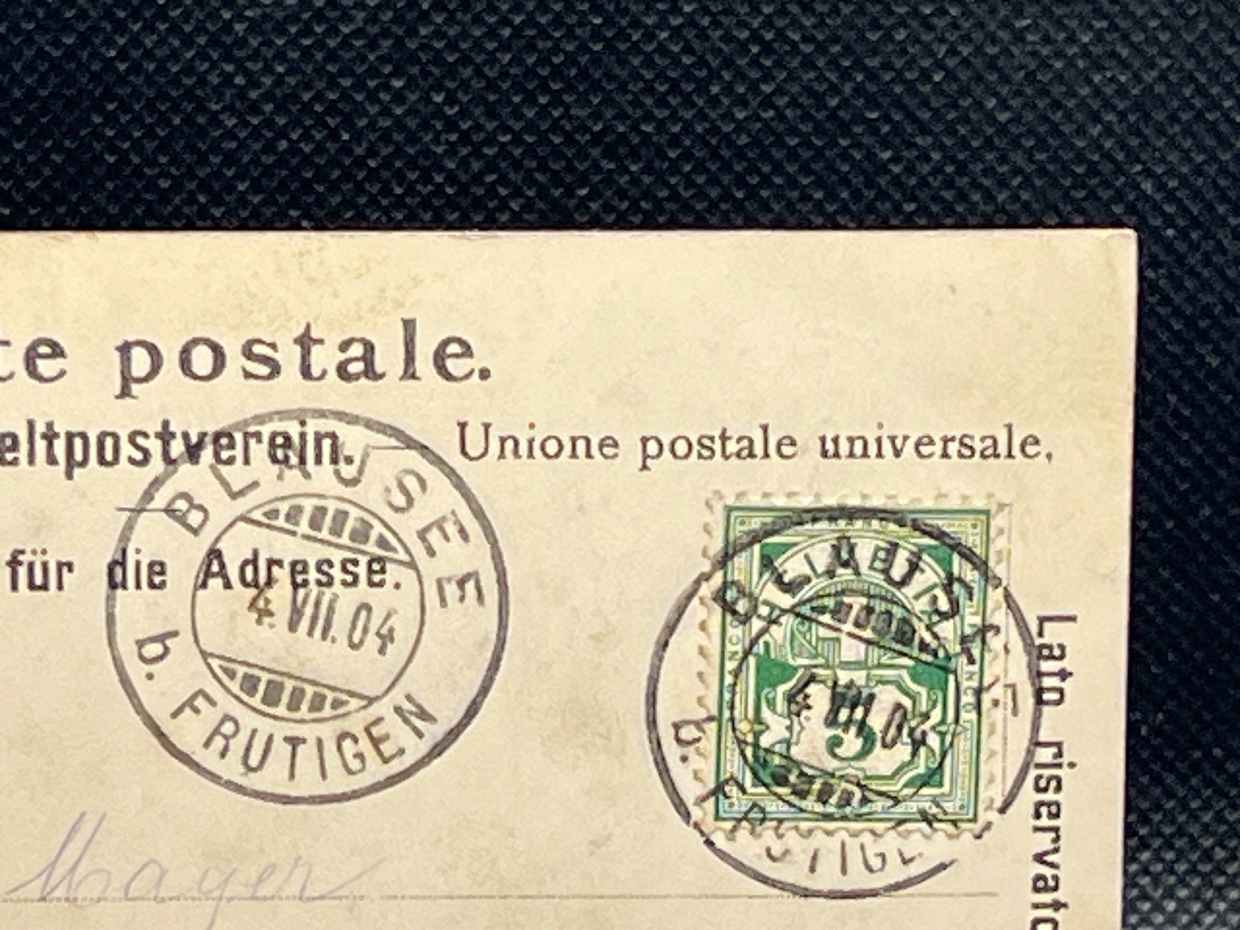 Cartes postales: Der Blausee an der Route Frutigen-Kandersteg – D'occasion à Widnau par Brusi9 2