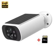 HD WLAN Überwachungskamera Aussen mit Solarpanel + 32Go Card