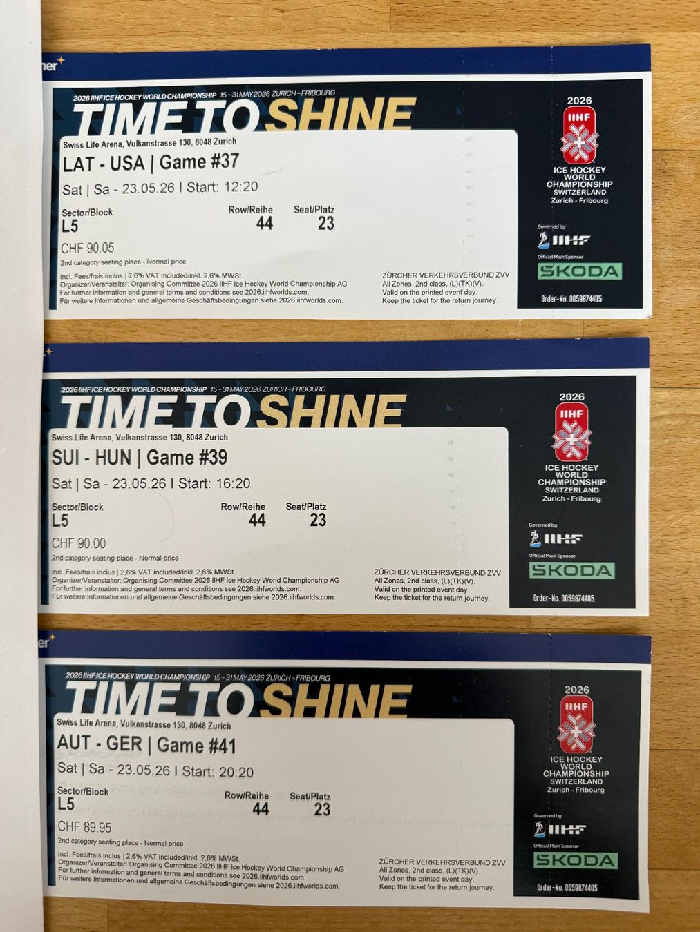 Tickets: Eishockey WM 2026 Tickets – Neu und originalverpackt aus Winterthur von Rogutech