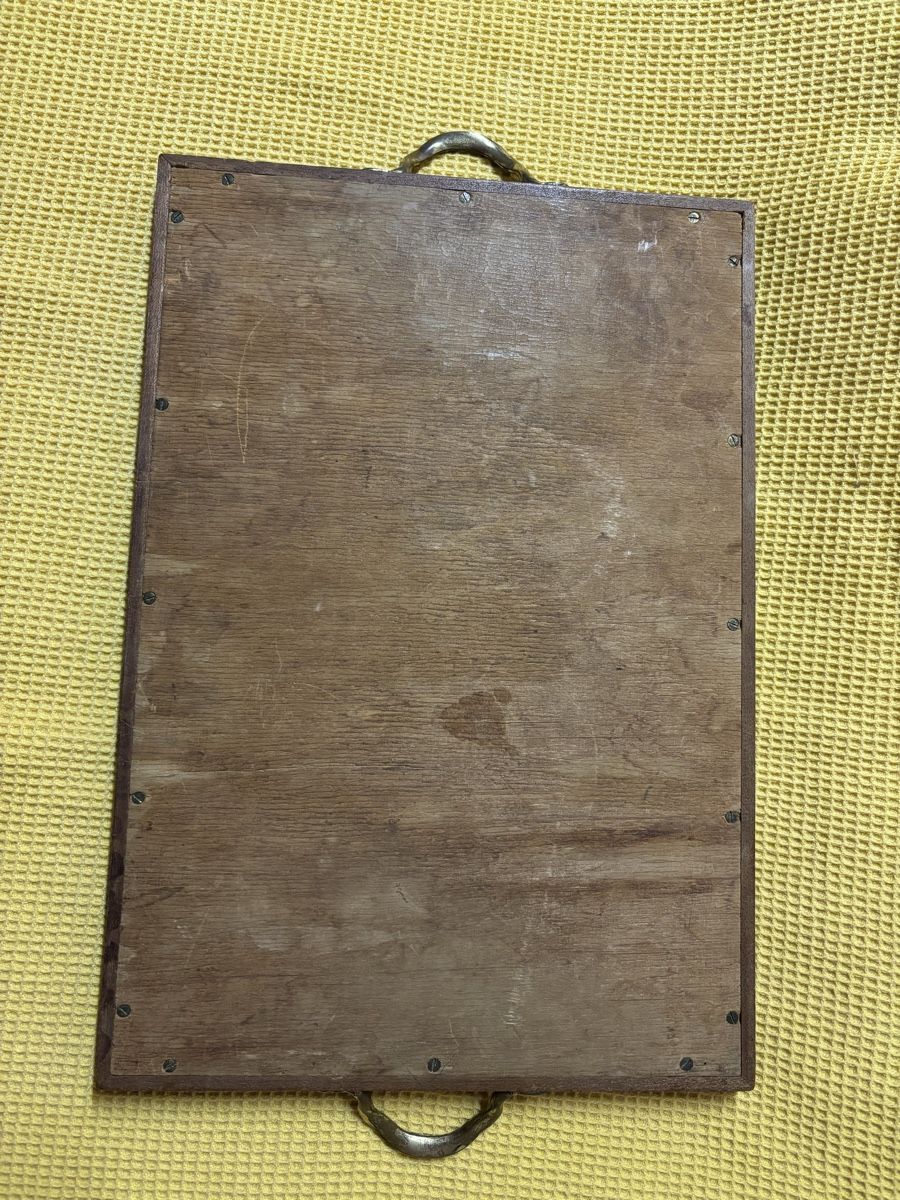 Servierplatten: Serviertablett Holz Messing-Griffen – Gebraucht aus Lenzburg von Gabri11 3
