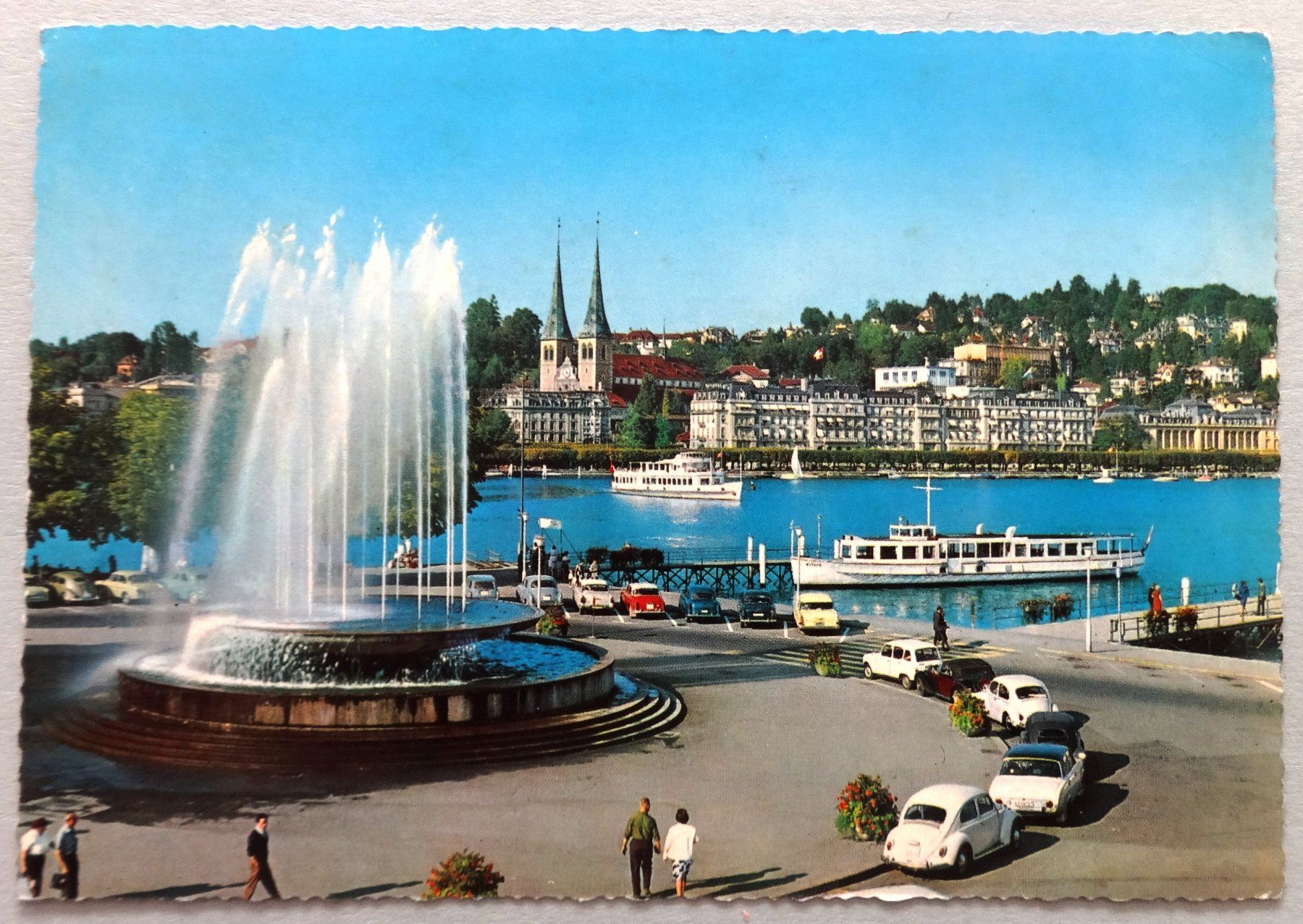 Ansichtskarten: Luzern - Wagenbachbrunnen – Gebraucht aus Fétigny von