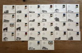 Liechtenstein - 1980 26x Postämter FDC