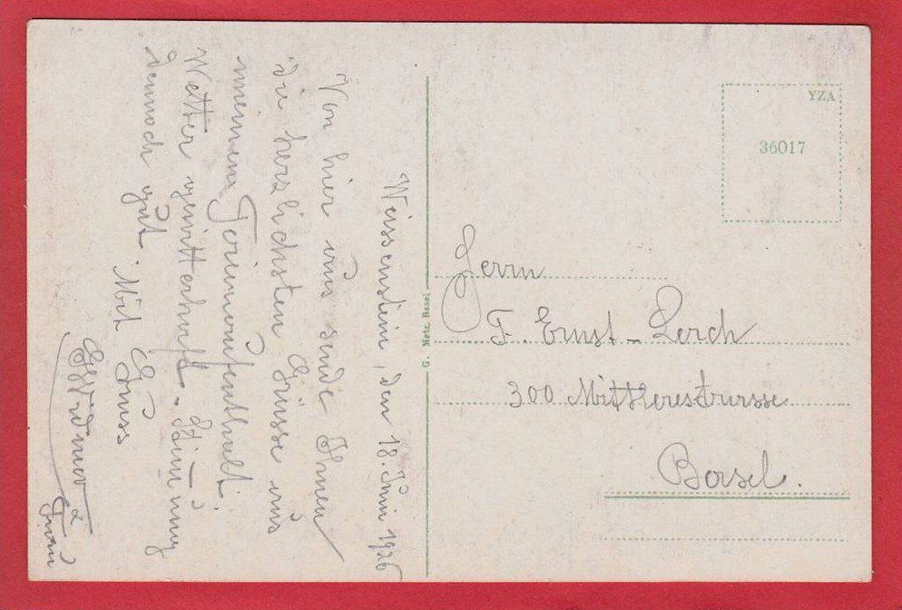 Cartoline postali: WEISSENSTEIN WIRTSCHAFT ZUM SENNHAUS – Usato da Grüningen venduto da Kartenlaube 1