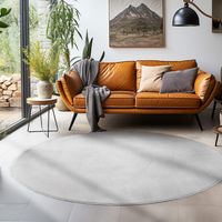 50% Rabatt * XXL Teppich Rund Super Soft 200 cm Grau