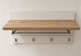 Wandgarderobe mit Ablage Holzoptik weiss guter Zustand