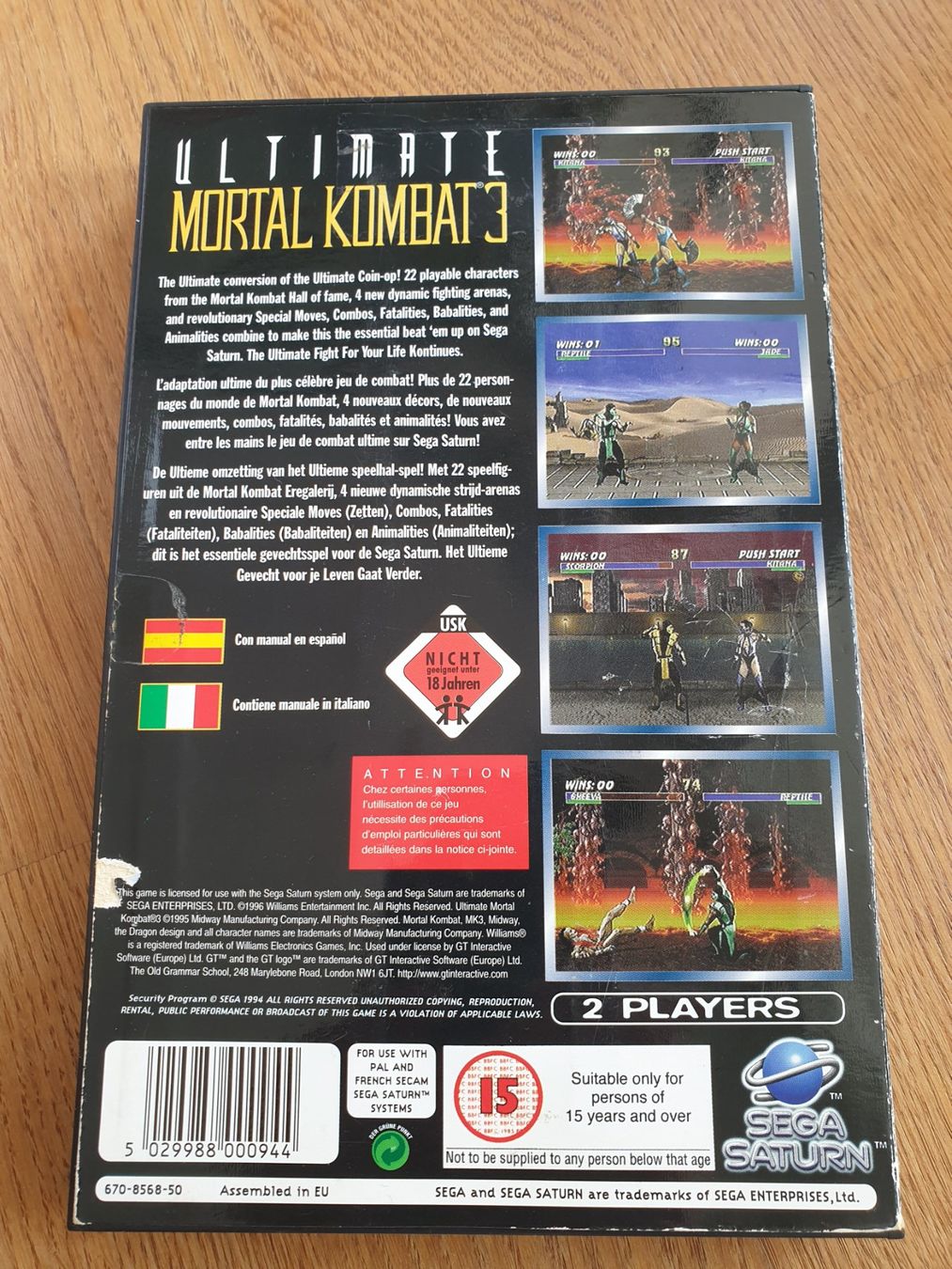 Sega Spiele: SEGA Saturn Ultimate Mortal Kombat 3 – Gebraucht aus Rain von Rou_z26r 1
