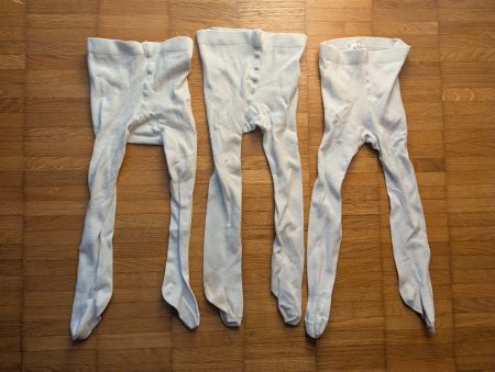H&M Baby Fleece Leggings Weiss, Grösse 74/80, 3er Set
