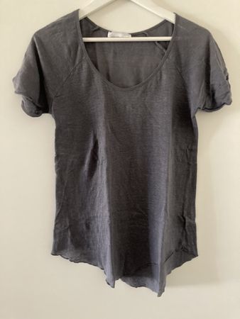 Damen T-Shirt Zara War Collection Dunkelgrau Grösse S
