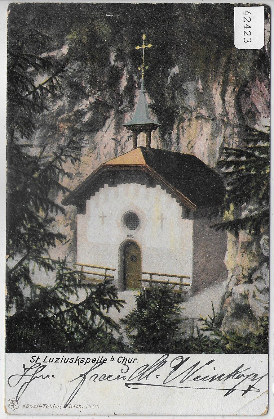 Ansichtskarten: St. Luziuskapelle bei Chur – Gebraucht aus Ettingen von Kartenplanet