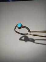 Silber Ring mit blauem Edelstein