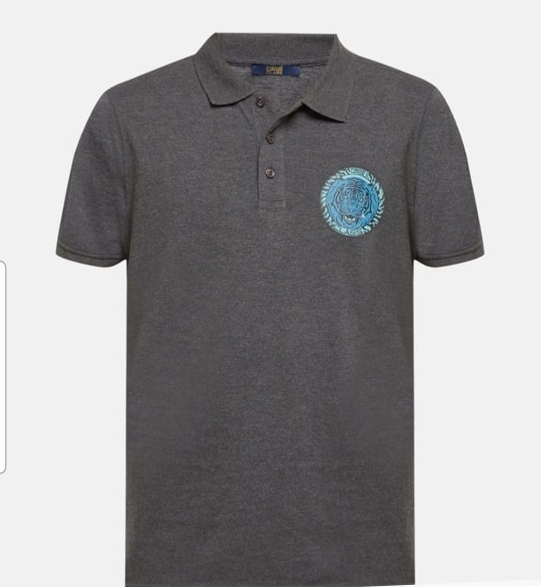 Roberto Cavalli Magliette Polo: grauer Cavalli Poloshirt – Usato da Meilen venduto da apollo40