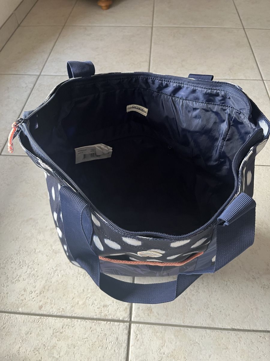 Roxy Borse da donna: Roxy Shopper/Strandtasche, blau mit Punkten – Usato da Konolfingen venduto da Emmenthal3510 2