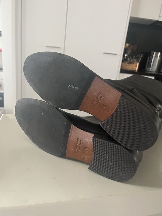 Bottes hautes en cuir noir 3