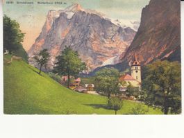 Grindelwald 1910 mit Stabstempel Interlaken