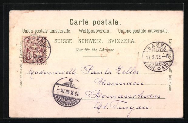 Cartes postales: Litho Basel, Stadtpanorama mit Brücken, – D'occasion à Berlin par bartko-reher 1