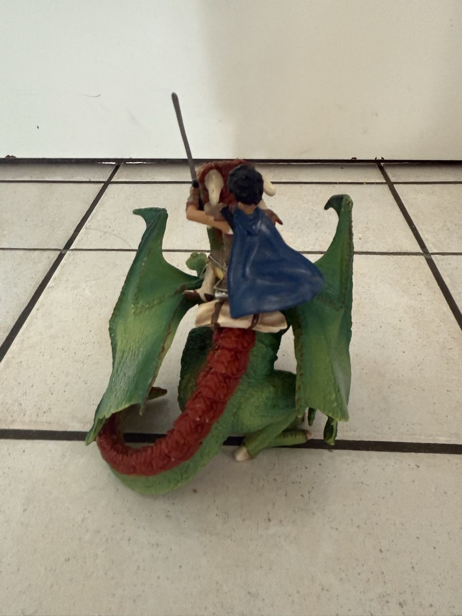 Schleich Statuette: Schleich Drache mit Krieger – Usato da Arlesheim venduto da 12sxlssdf 2