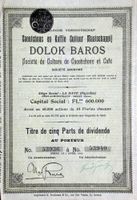 Dolok Baros Société de Culture de Caoutchouc et Café - 1910