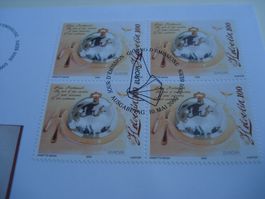 Marke Menu Europa 2005, FDC EInzel+ 4erblock, 2 Be